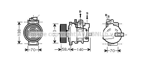 AVA QUALITY COOLING Компрессор, кондиционер AIK274